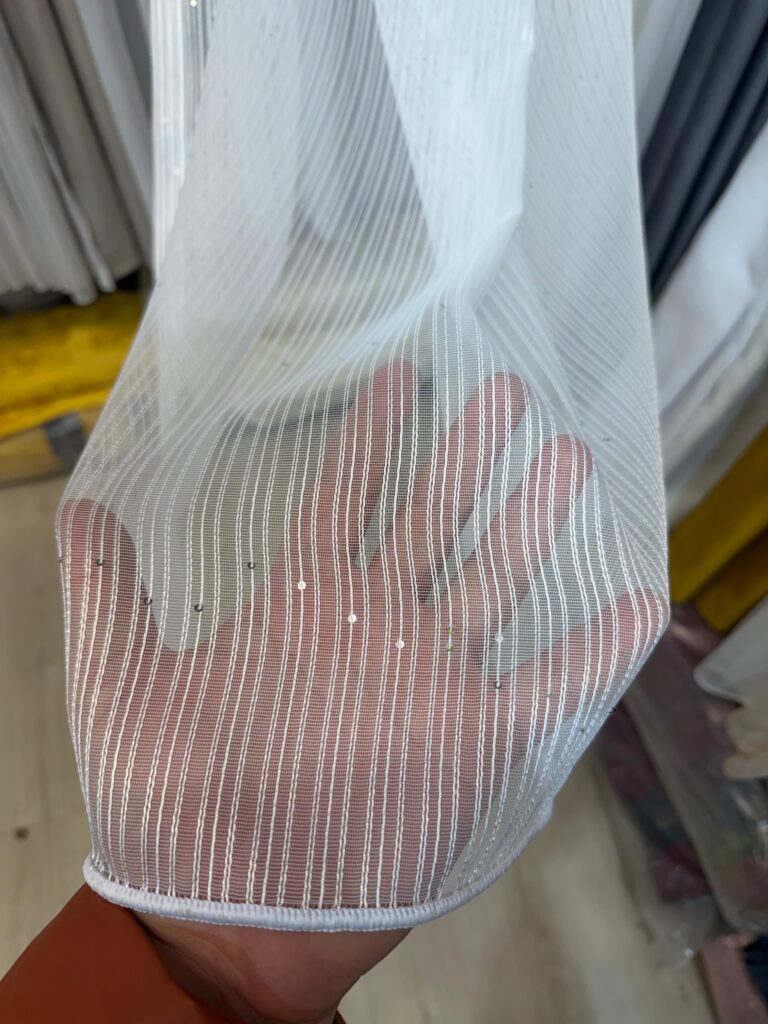 Perdea albă din in cu textură fină – Perdele Luxury