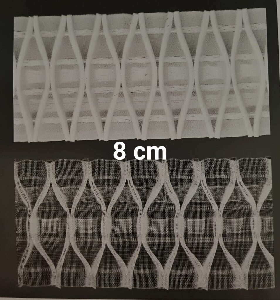 Bandă profesională de încrețire – 8 cm – imagine 1