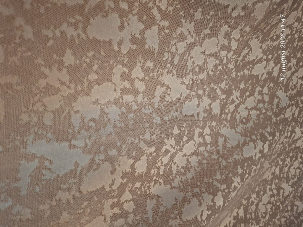 Draperie jacquard cappuccino Toscana realizată la comandă – detaliu material