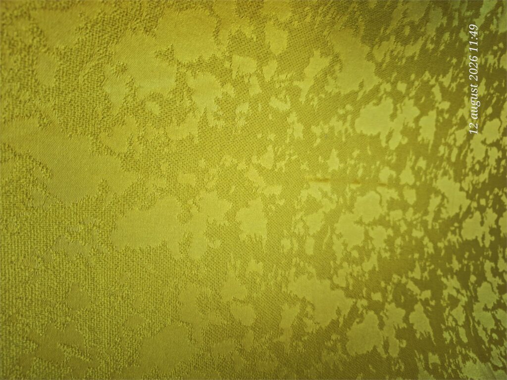 Draperie jacquard verde lime Limoncello realizată la comandă – detaliu material