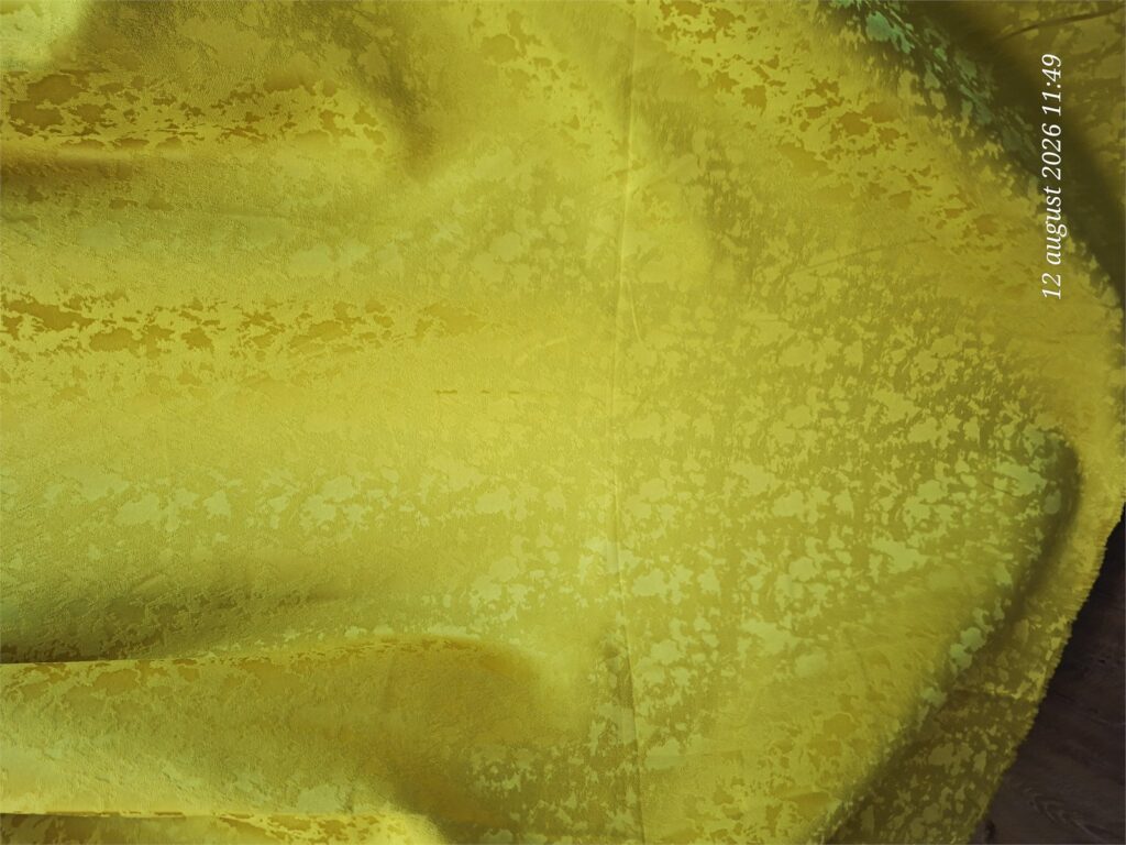 Draperie jacquard verde lime Limoncello realizată la comandă – detaliu textură