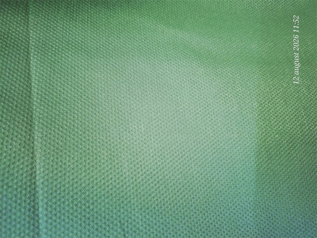 Draperie uni verde mentă Mint realizată la comandă – detaliu material