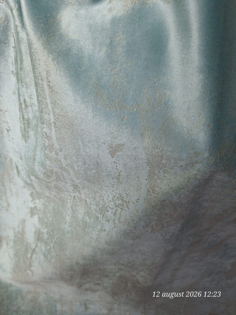 Draperie din catifea aqua cu reflexe aurii Aqua Gold