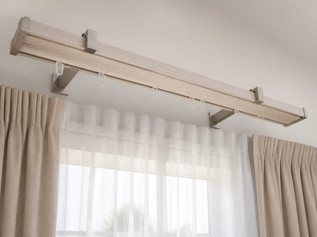 Șină din aluminiu pentru perdele și draperii – Sistem 01